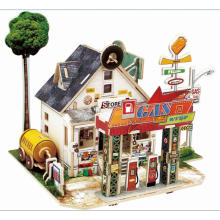 Wood Collectibles Toy for Global House-American Gas Station